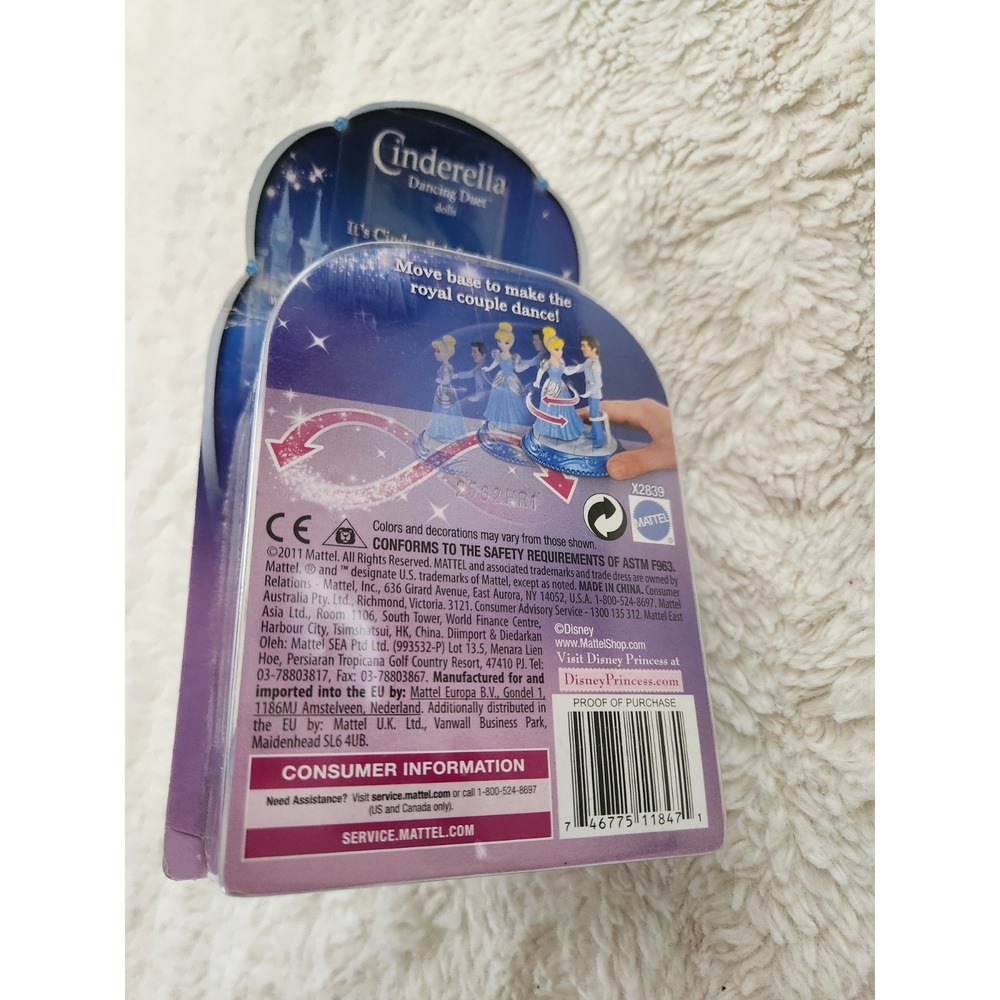 Disney Princess Cinderella Dancing Duet Mattel 2011 Spinning Figure - Picture 6 of 8